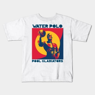 pool gladiators, waterpolo design v6 Kids T-Shirt